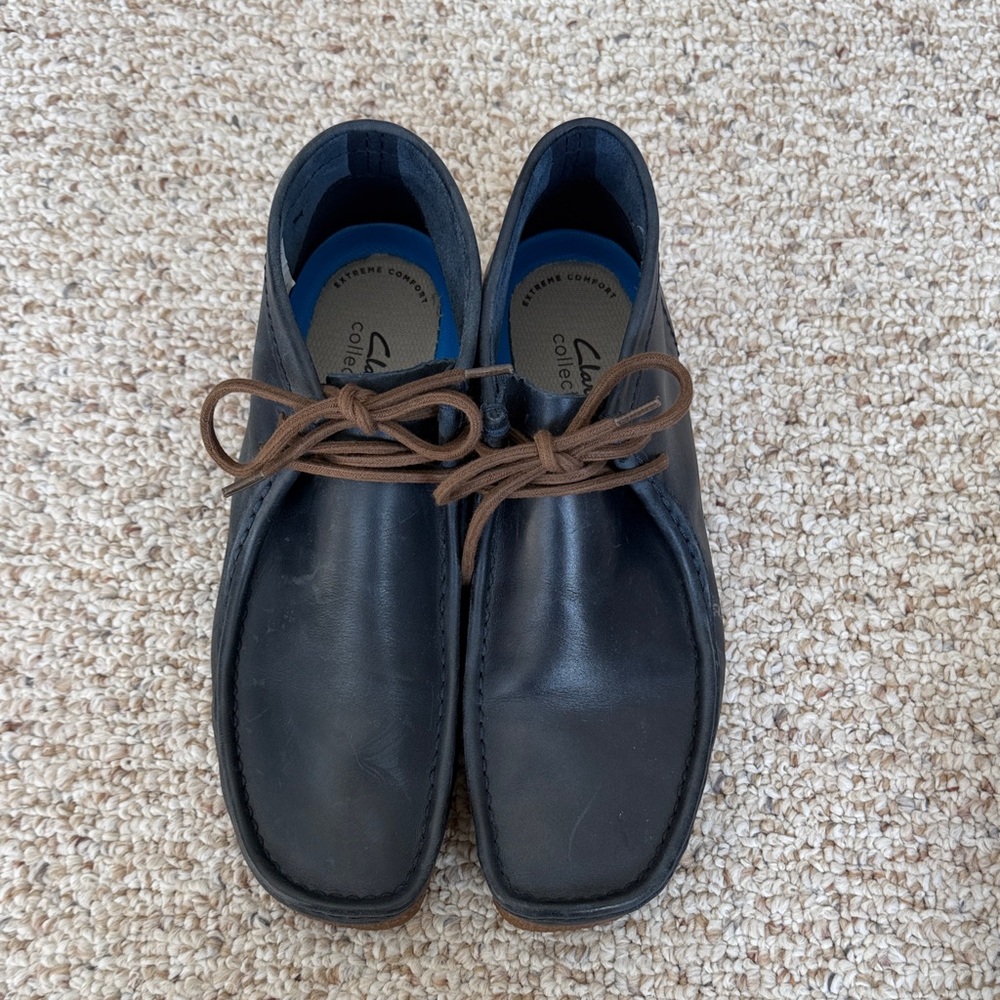 Clarks Dark Leather Chukka Boots